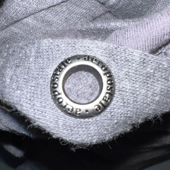 Aeropostale Womens Hoodie Lightweight Basic Sweatshirt Pullover Hooded Grey XL - Picture 3 of 6